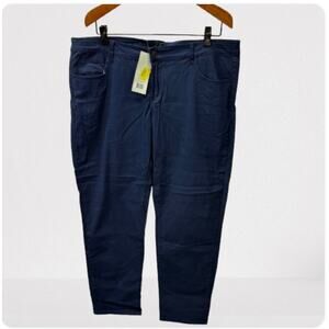 GAZOS Navy Five-Pocket Skinny Pants Plus Size 22 # H283
